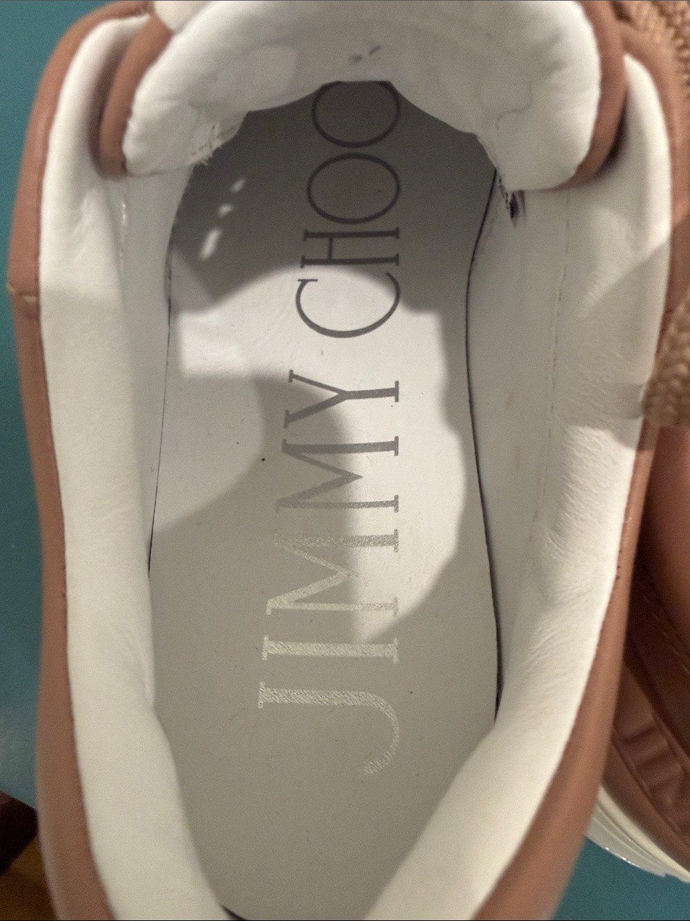 Jimmy Choo Women's Blush Leather Sneakers NWOT - Picture 11 of 12